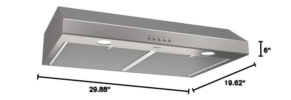 30-Inch Stainless Steel Under-Cabinet Range Hood F968