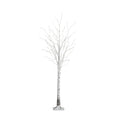 7-FT Pre-lit Artificial White Birch Tree with LED Lights S623