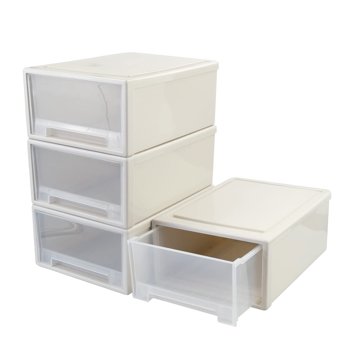 17.8 Quart 4 Pcs Plastic Stacking Storage Drawer B763