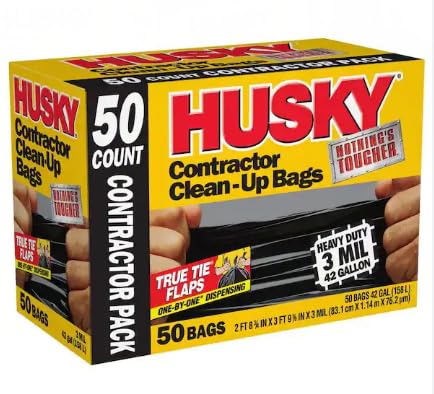 42 Gallon Heavy Duty Black Trash Bags C759835