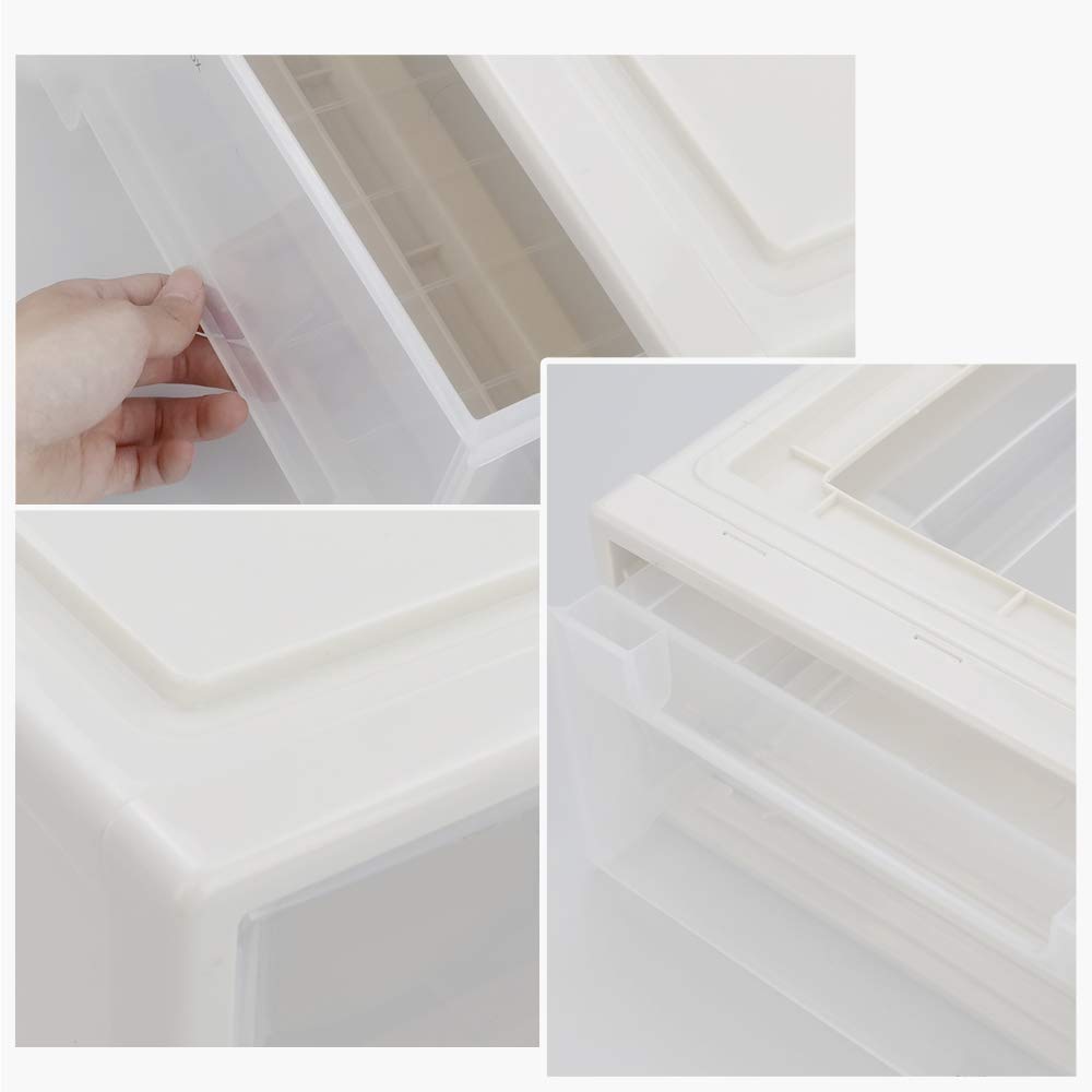 17.8 Quart 4 Pcs Plastic Stacking Storage Drawer B763