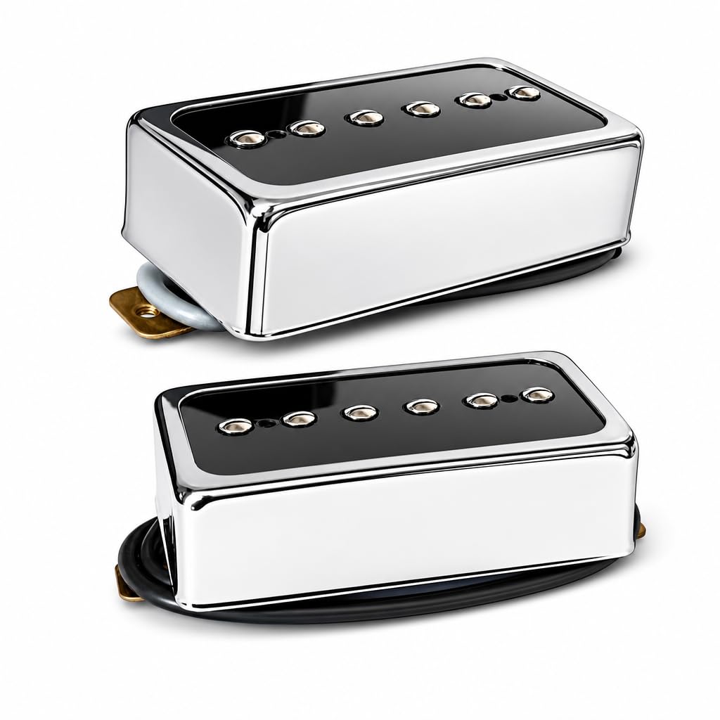 P90-Style Single Coil Pickup Set Alnico 5 Chrome/Black V31113