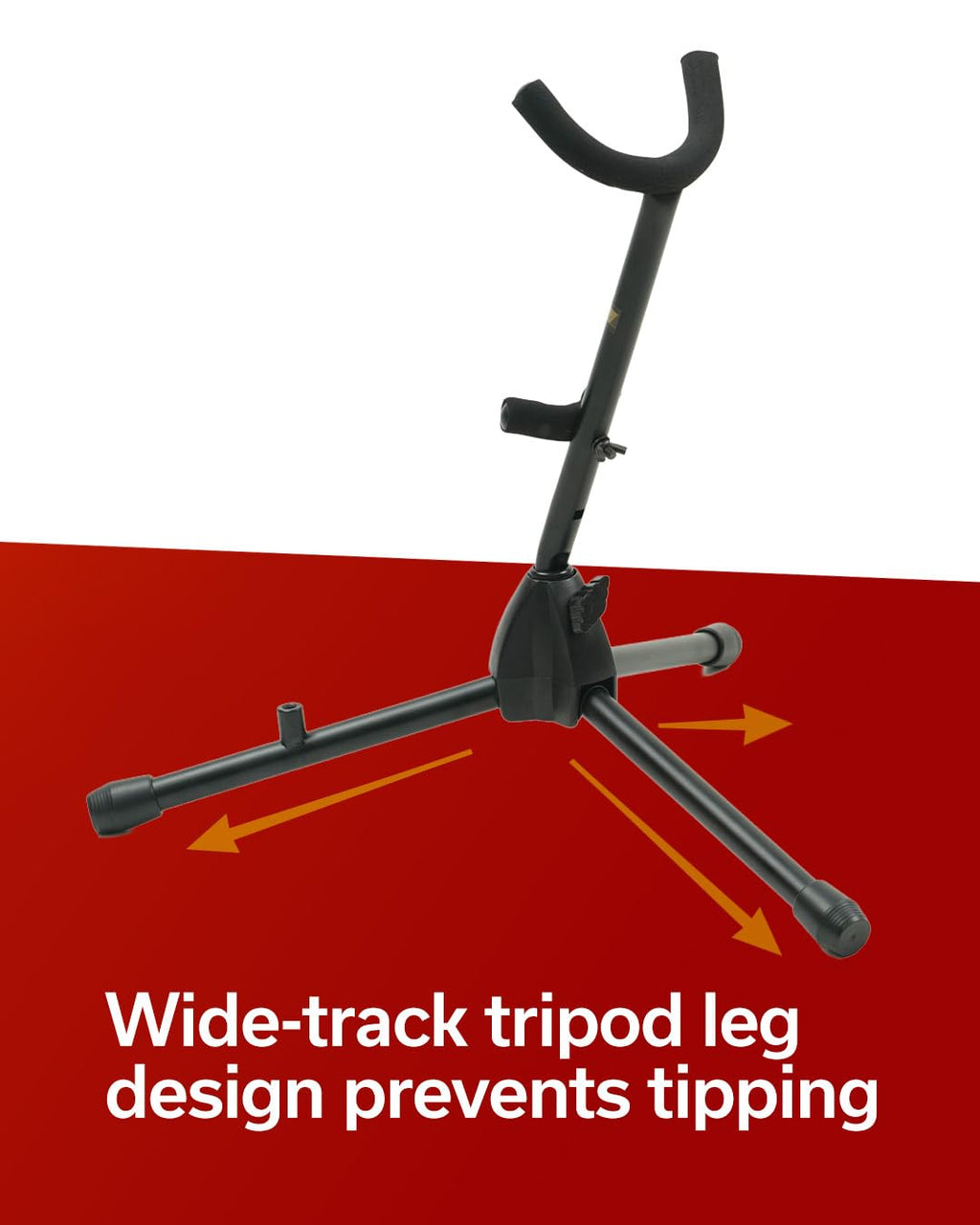 Black Alto Tenor Sax Stand with Flute Clarinet Peg V7510