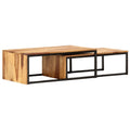Solid Sheesham Wood Nesting Coffee Table Set A95326