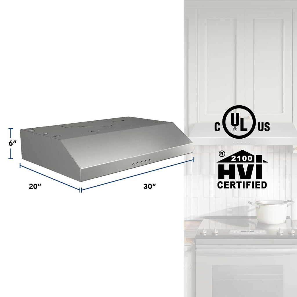 30-Inch Stainless Steel Under-Cabinet Range Hood F968