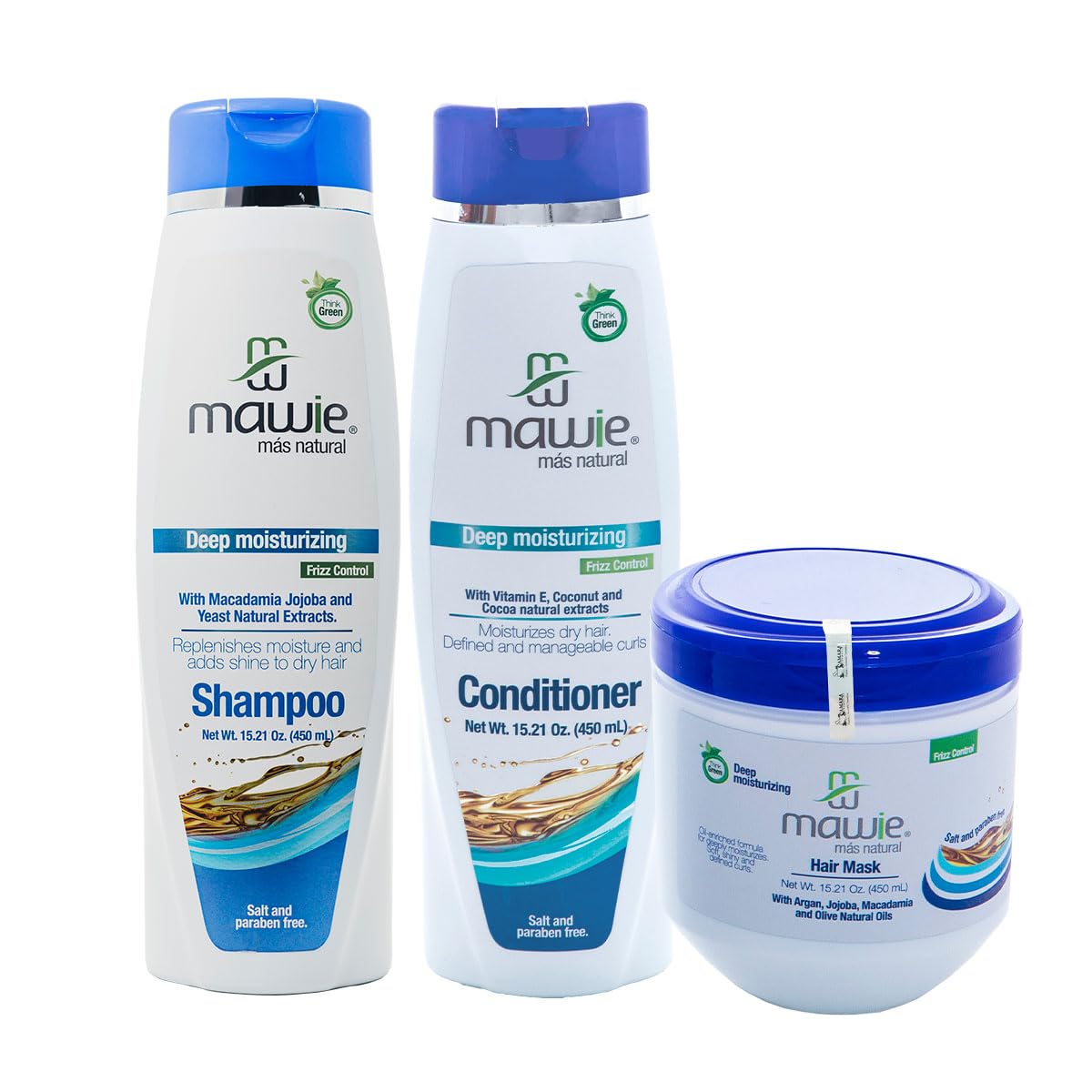 Moisturizing Shampoo, Conditioner & Hair Mask Set S9304