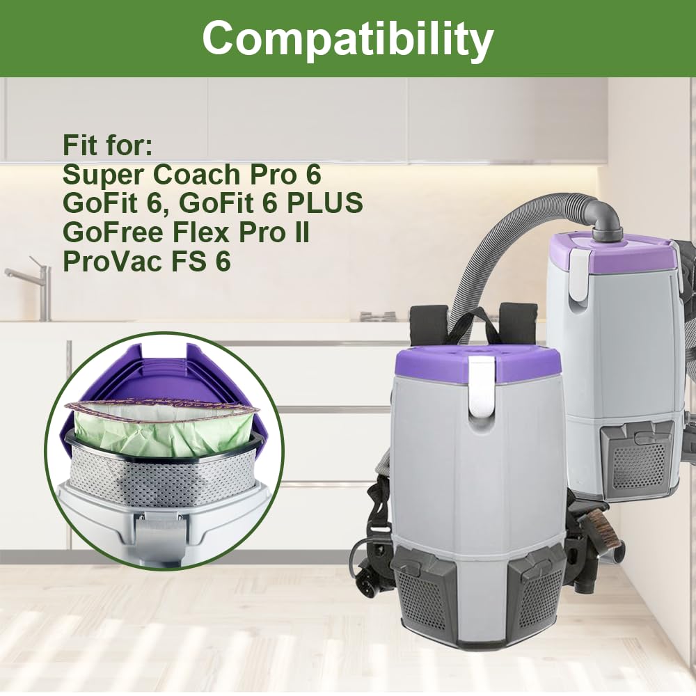 30 Pack Micro Filter Bags for Backpack Vacuum Cleaner V2678