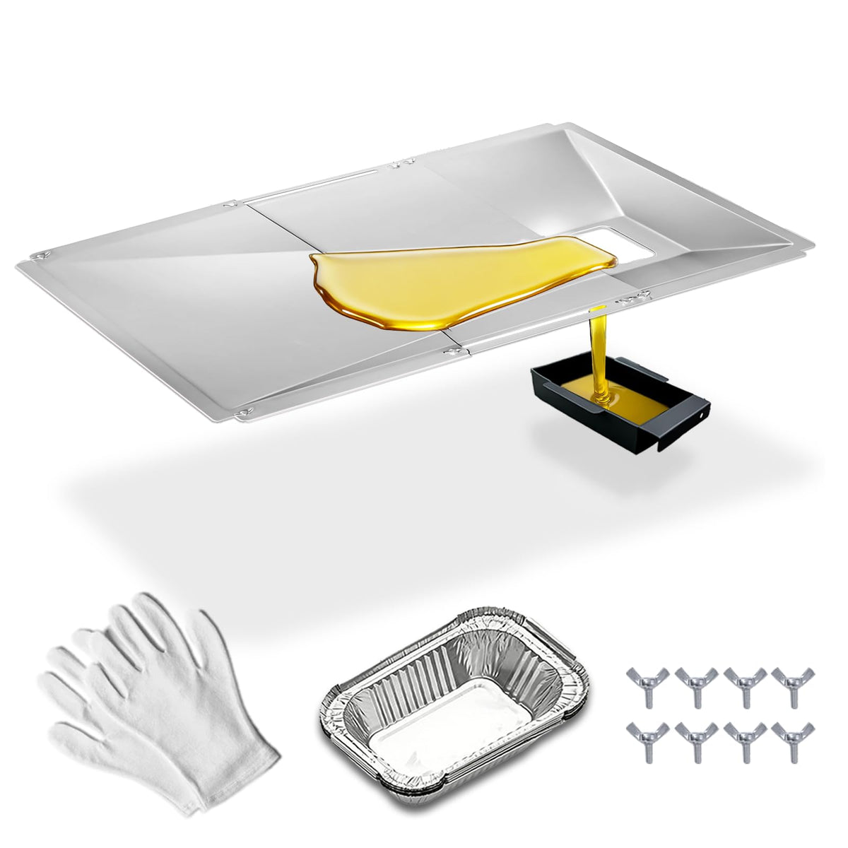 Adjustable Grease Tray with Catch Pan for Gas Grills N3182