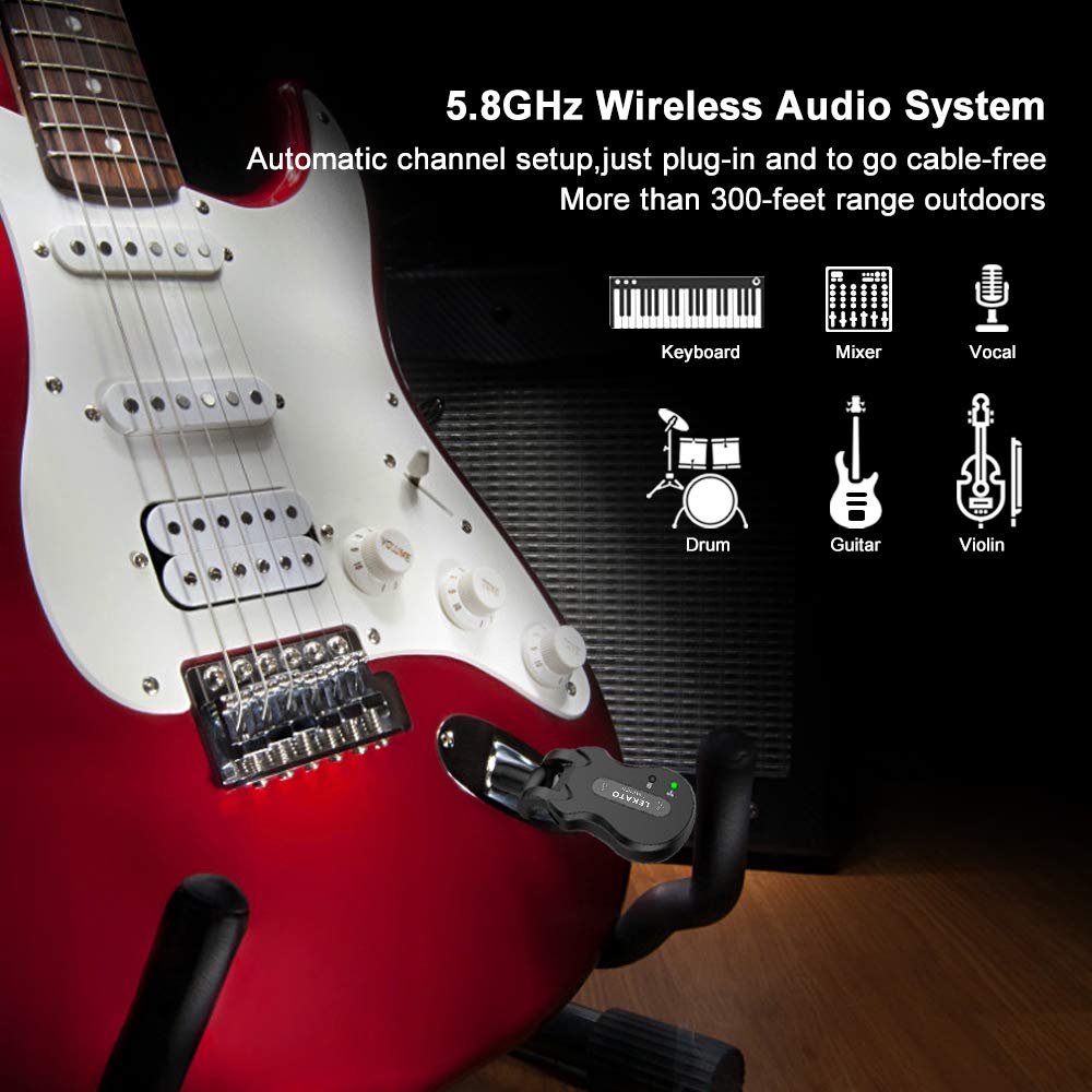 5.8GHz Wireless Guitar System Black S315