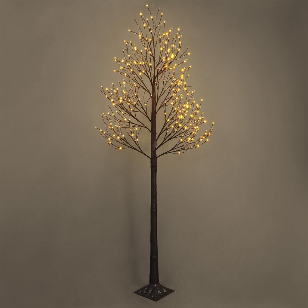 8 Feet Artificial Willow Lighted Twig Tree with 240 Warm White Lights M15332
