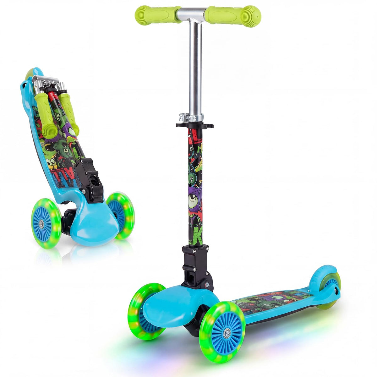 Kids 3-Wheel Kick Scooter with LED Front Wheels P2668