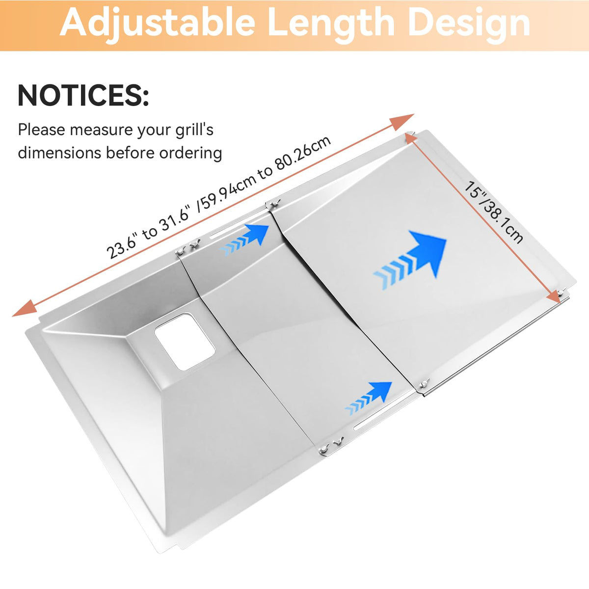 Adjustable Grease Tray with Catch Pan for Gas Grills N3182