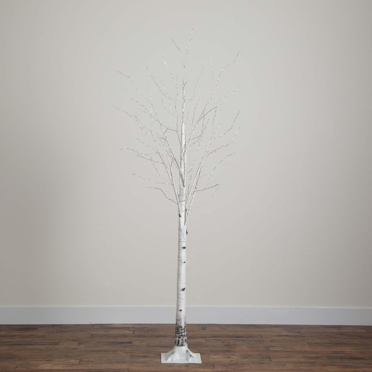 7-FT Pre-lit Artificial White Birch Tree with LED Lights S623