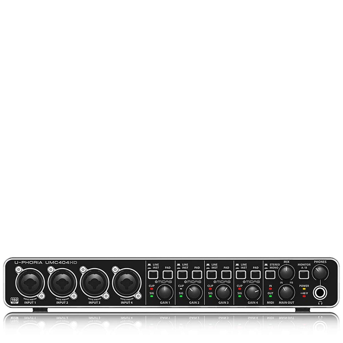 4x4 USB Audio/MIDI Interface with Mic Preamplifiers X5051