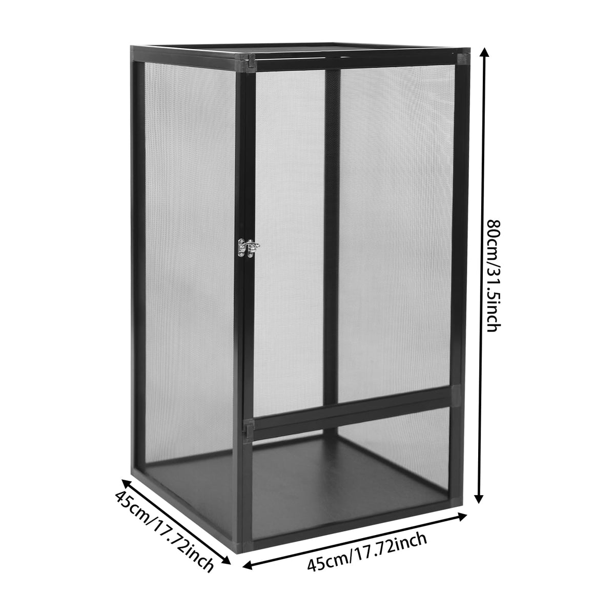 Aluminum Reptile Terrarium Enclosure with Locking Latches W496
