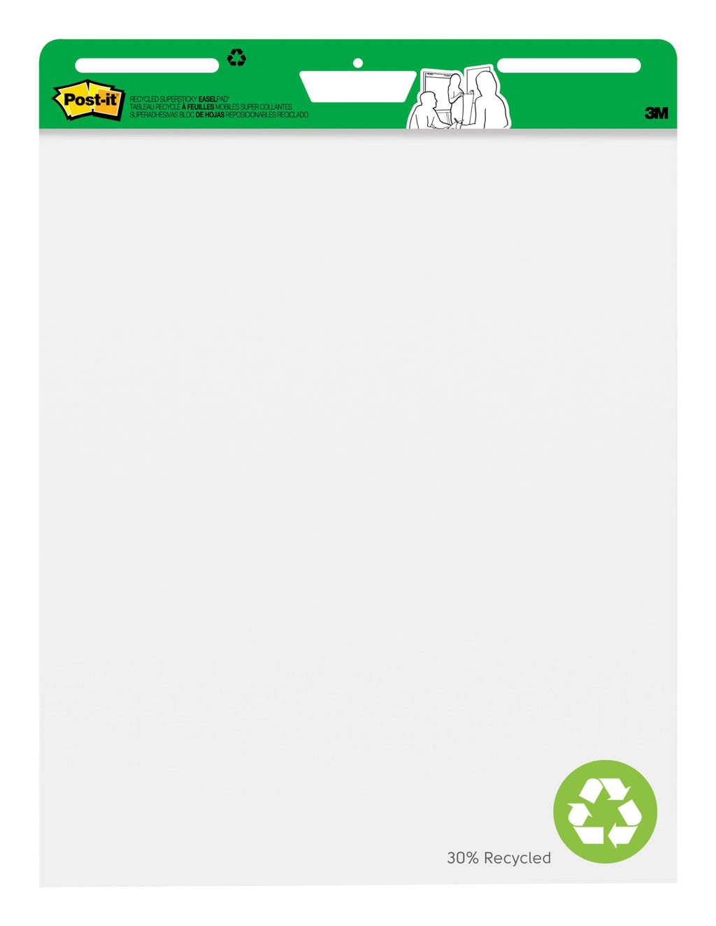 White Recycled Paper Easel Pad 25 in x 30 in 6 Pads/Pack E8013