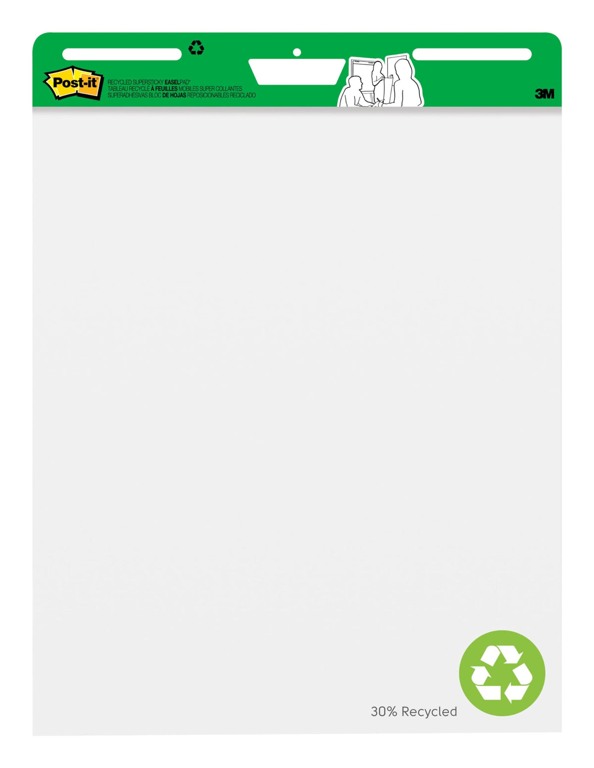 White Recycled Paper Easel Pad 25 in x 30 in 6 Pads/Pack E8013