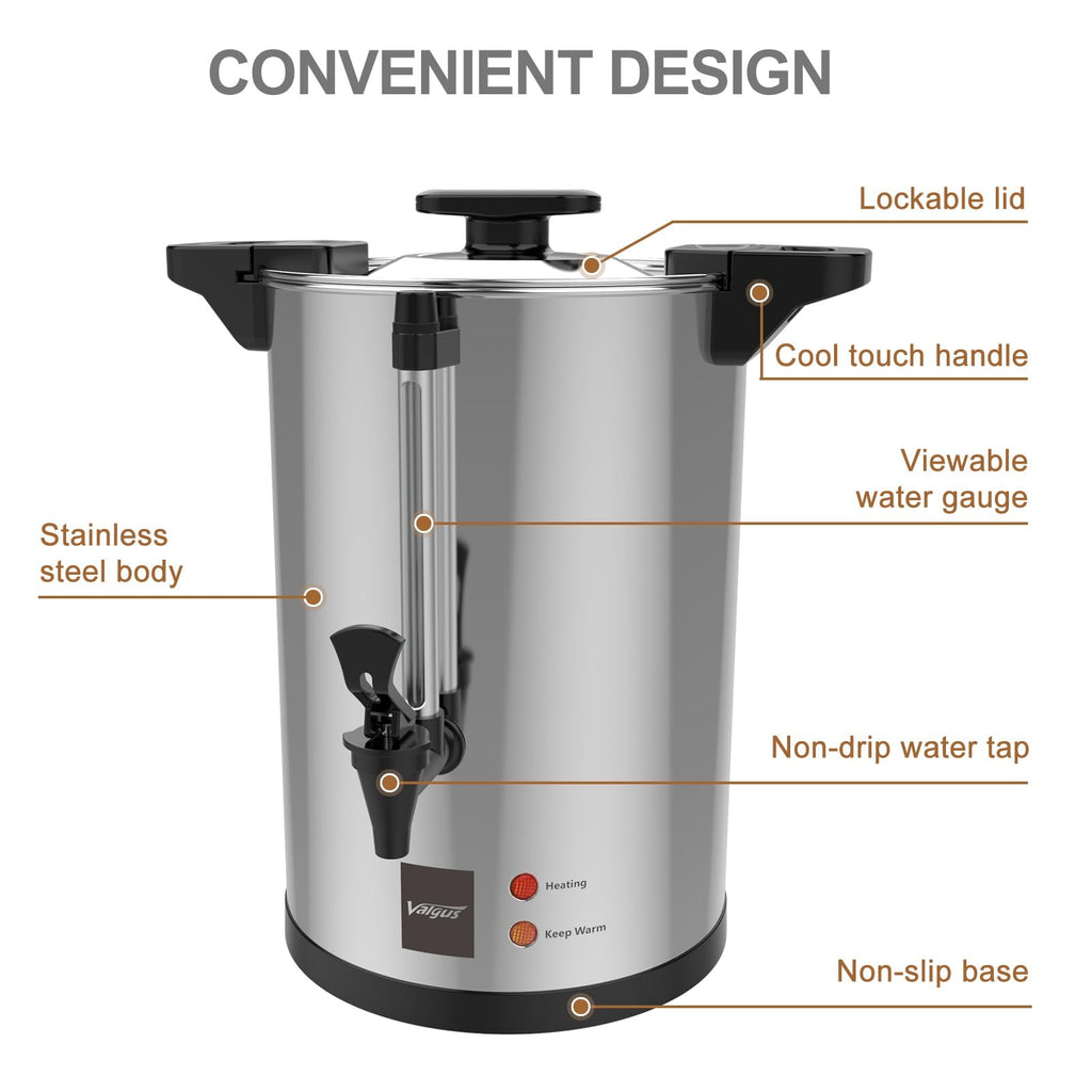 32-Cup Stainless Steel Electric Coffee Urn Y785