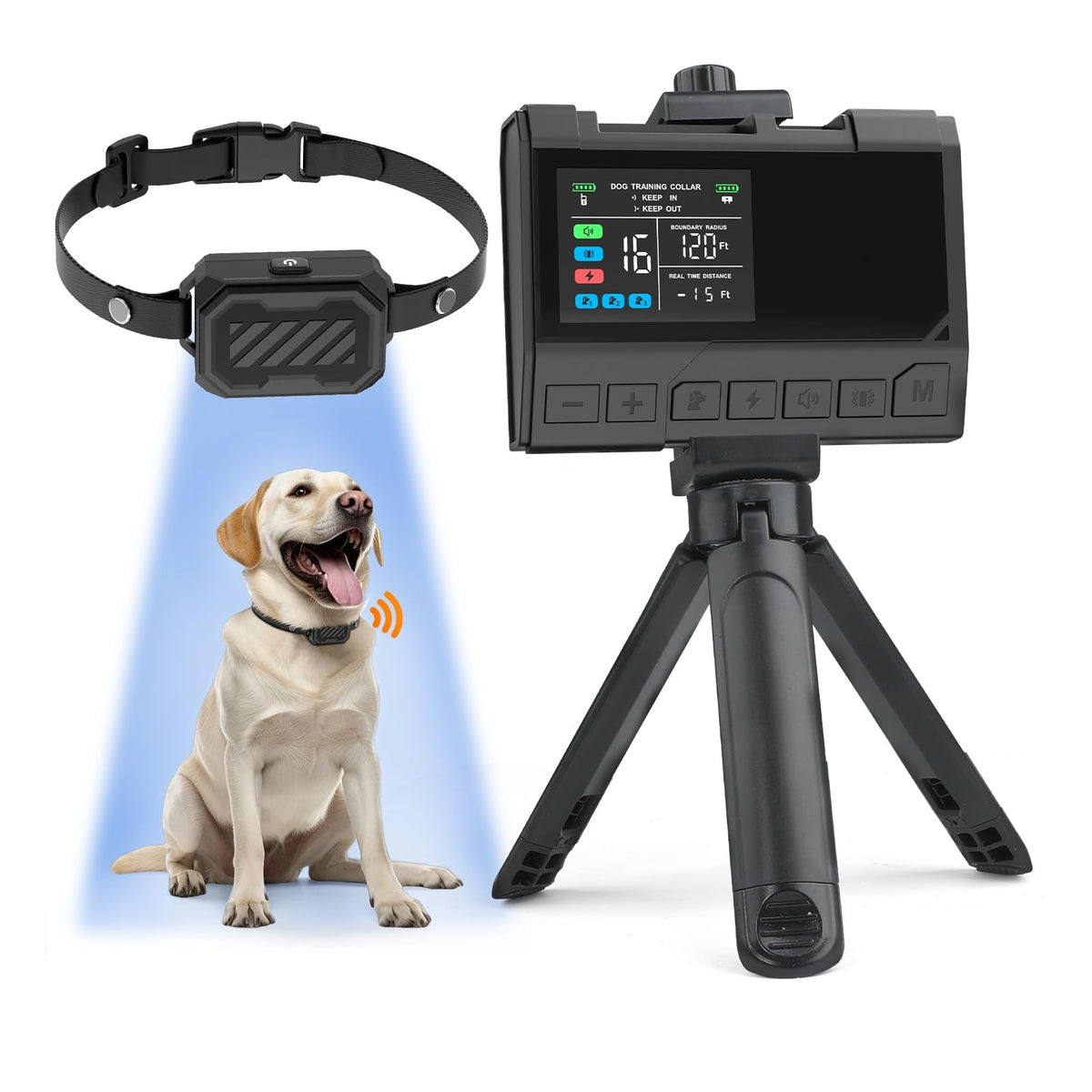 Wireless Dog Fence with Waterproof Collar, Up to 1 Acre W53196