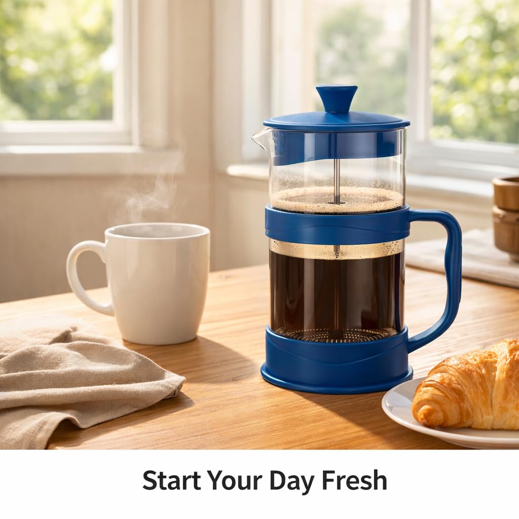 1L Glass French Press Coffee Maker U8563