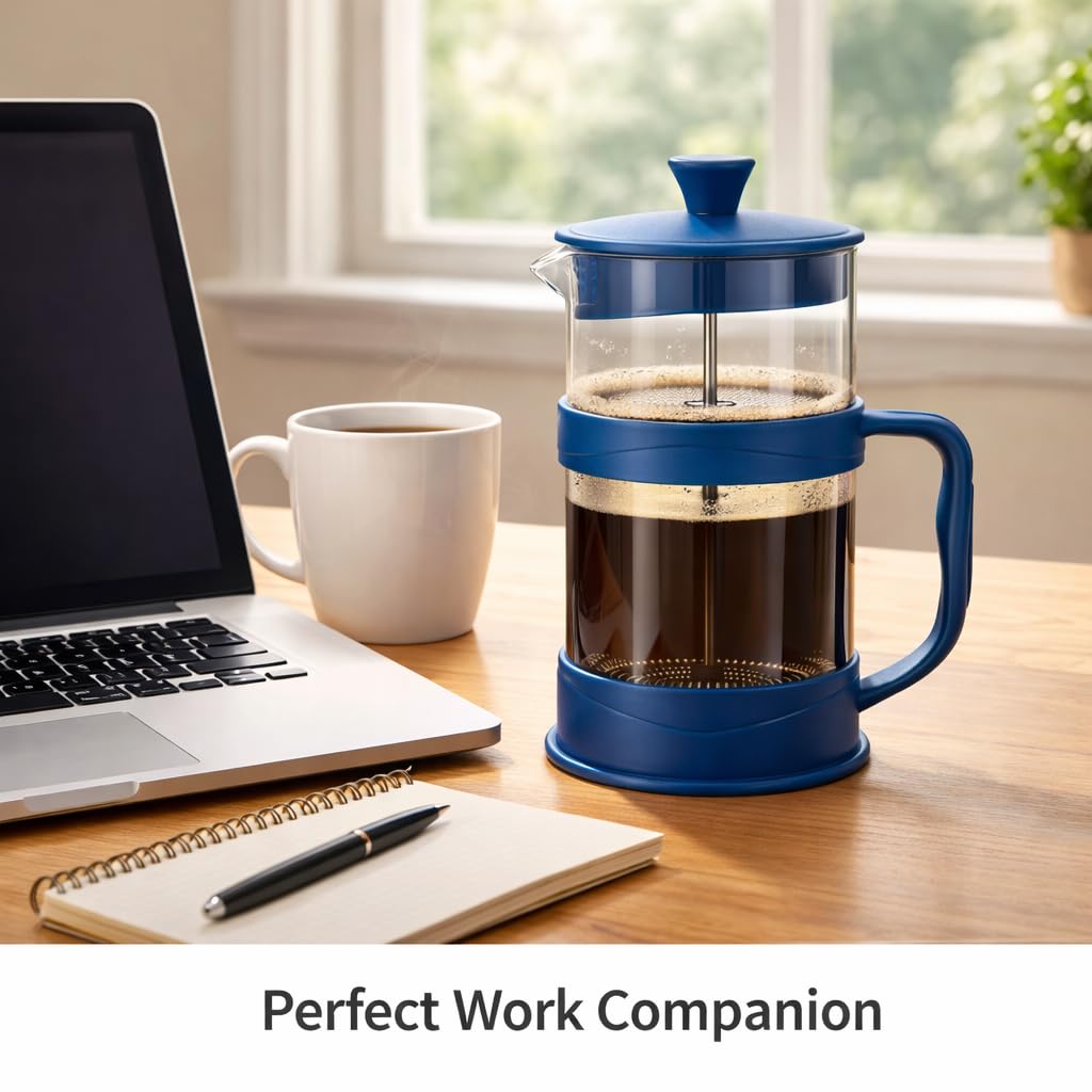 1L Glass French Press Coffee Maker U8563