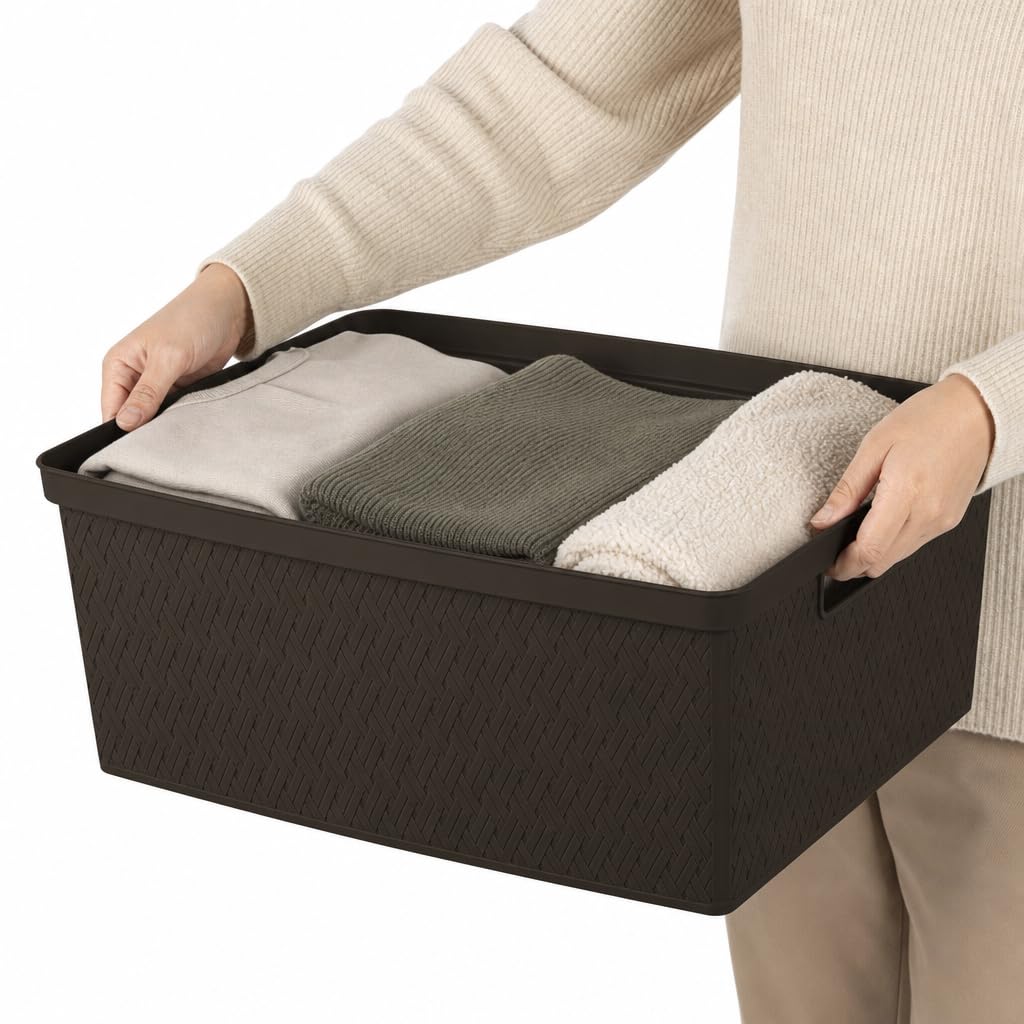 Brown 4 Drawer Plastic Storage Drawers M95485