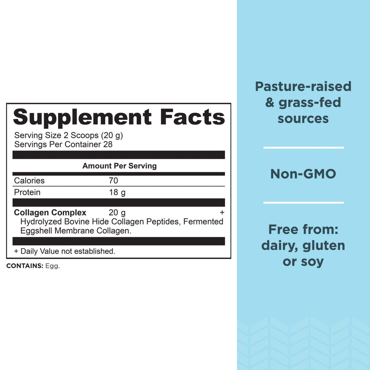 Hydrolyzed Collagen Peptides Powder, Unflavored F842899