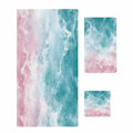 Teal Pink Gradient Cotton Towel Set 3 Pack P508566