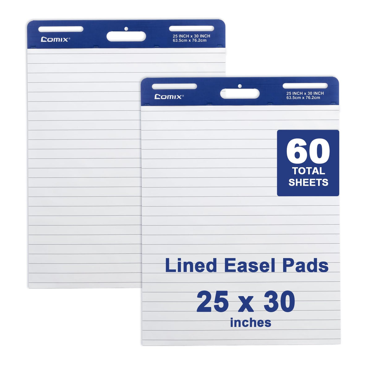Lined Sticky Easel Pad, 25 x 30 Inches, 30 Sheets/Pad, 2 Pads/Pack X906