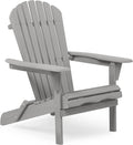 Wooden Folding Adirondack Chair Set of 2 Solid Cedar O44673