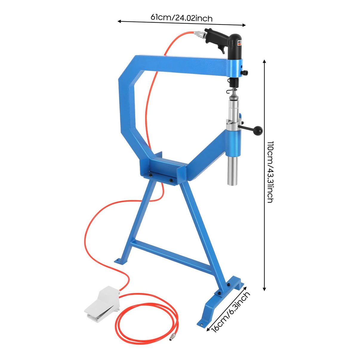 4in Pneumatic Planishing Hammer with Foot Pedal & Steel Stand N38505