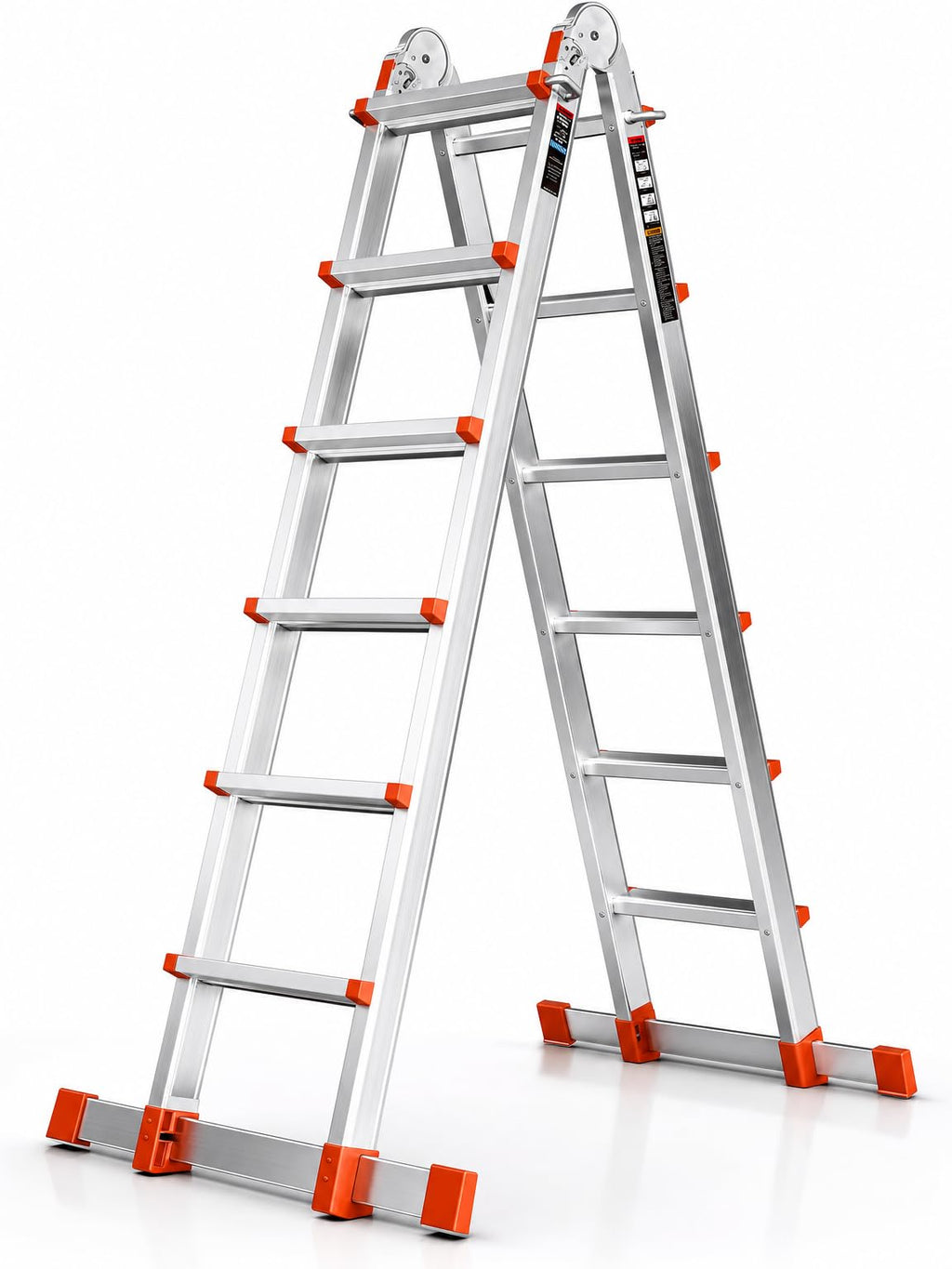 Telescoping Ladder, 22.5 Ft A Frame Anti-Slip Multi Position Z593