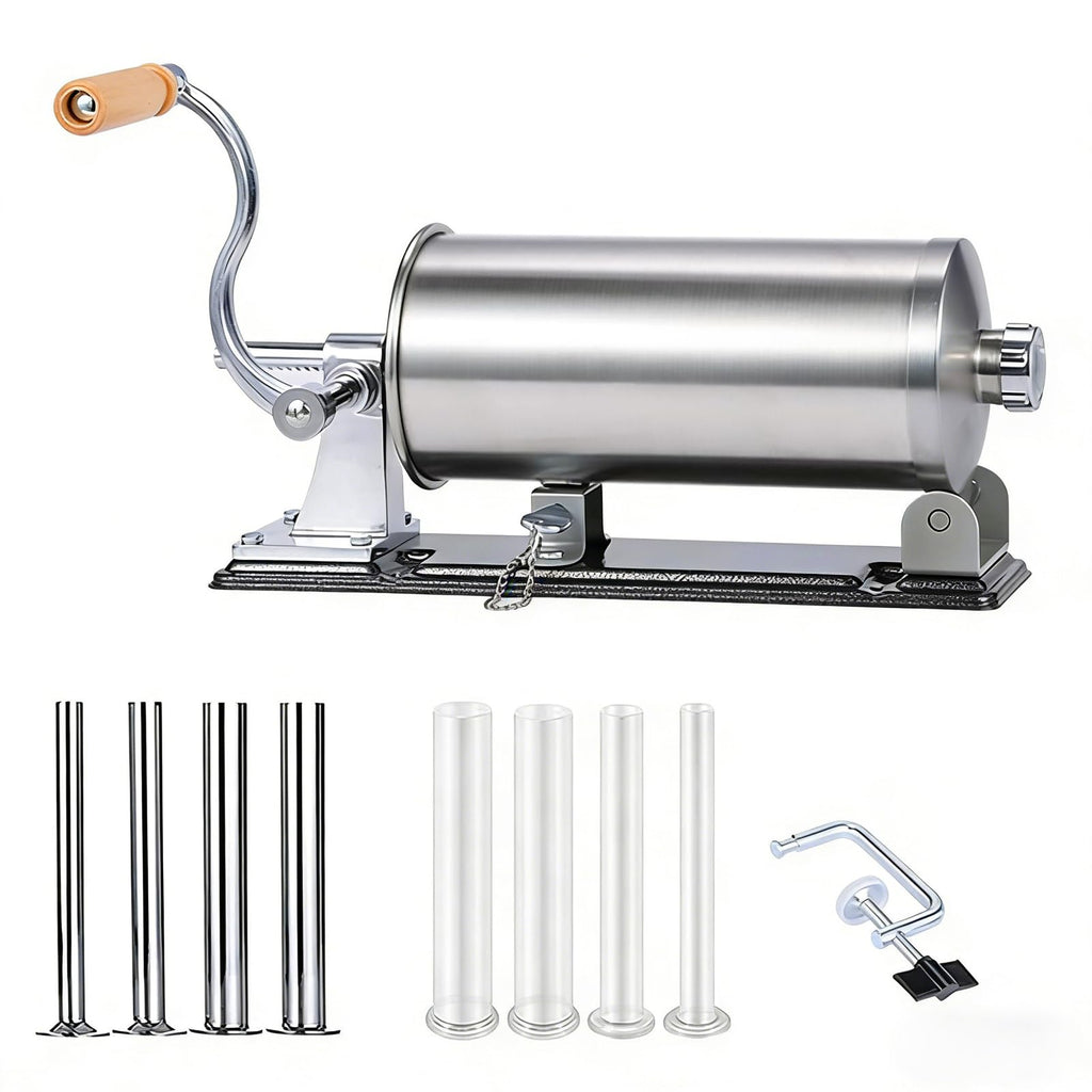 2.5LB Steel Sausage Stuffer with 8 Stuffing Tubes K159024
