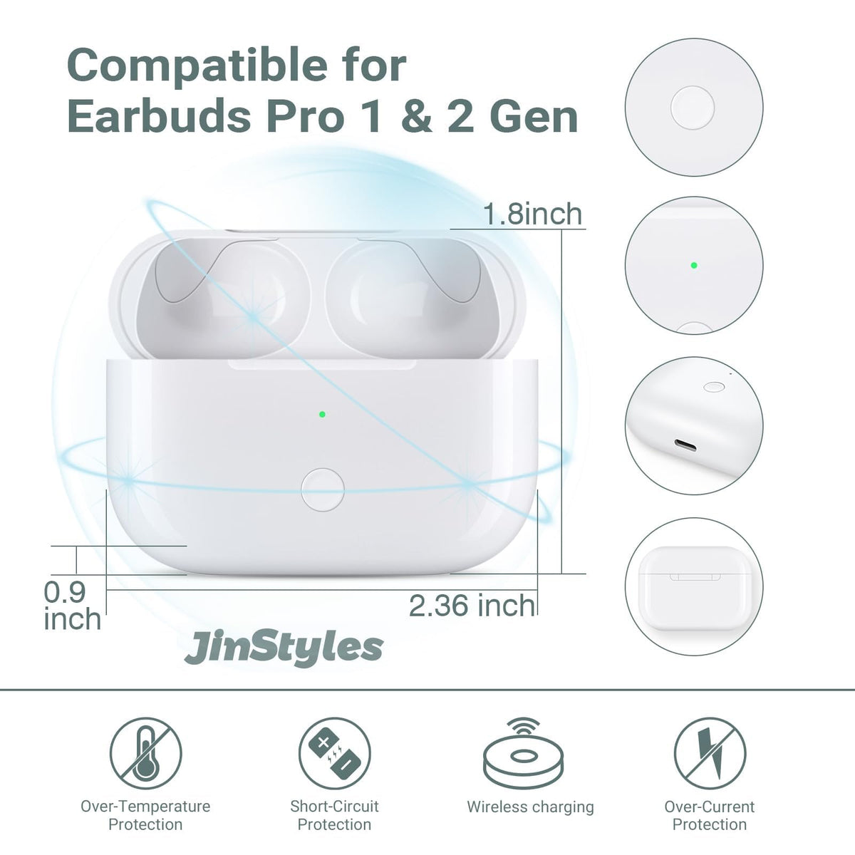 Wireless Charging Case for AirPods Pro 2nd & 1st Generation B5534