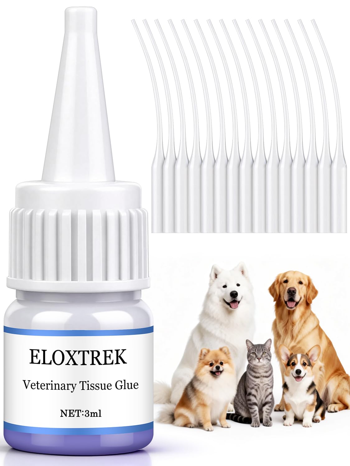 3ml Veterinary Surgical Skin Glue with 15 Applicators N869267
