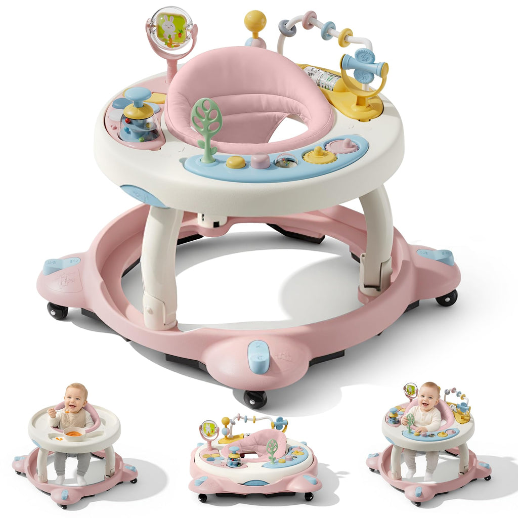 Foldable Baby Walker with Wheels and Rotating Seat O747