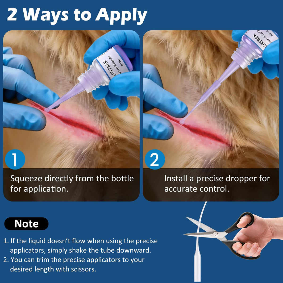 3ml Veterinary Surgical Skin Glue with 15 Applicators N869267