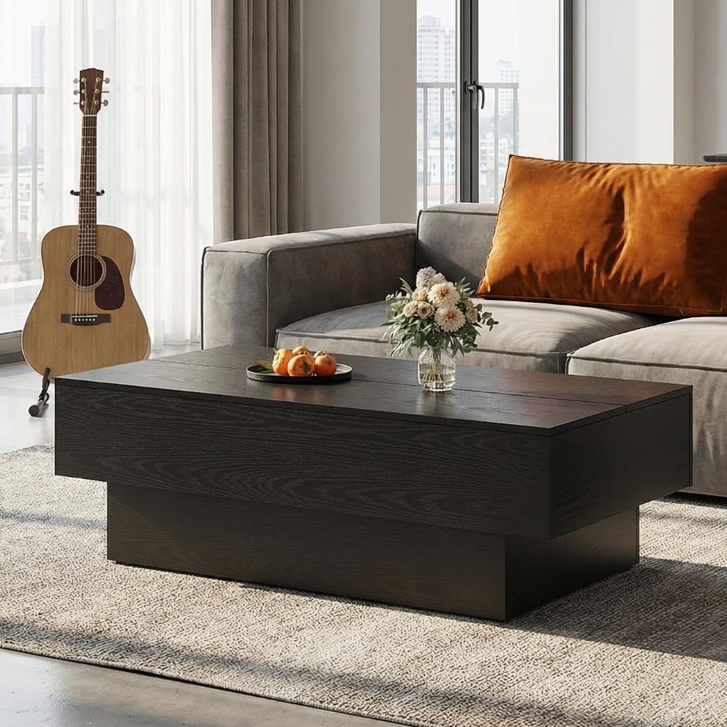 Black Rectangle Coffee Table K238