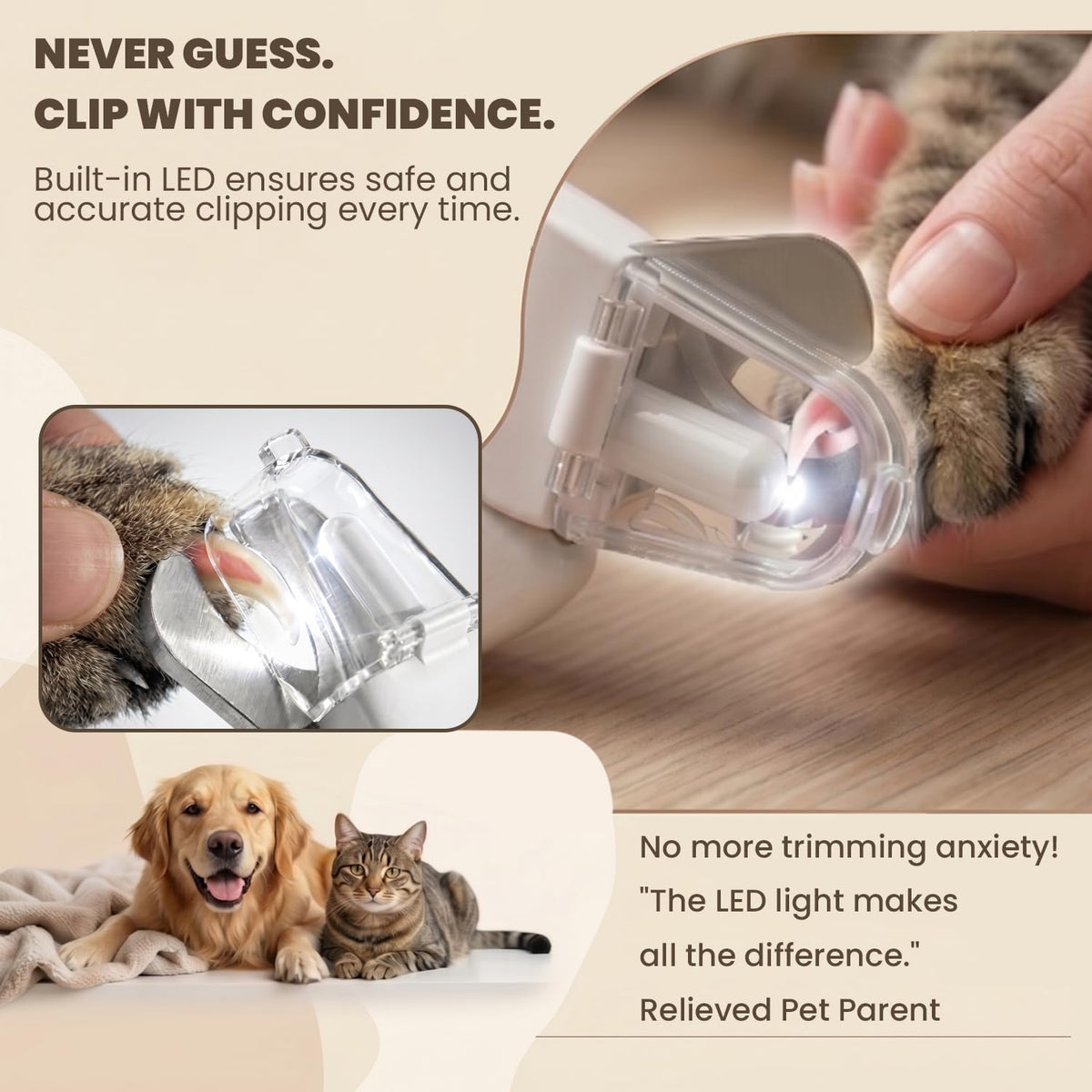 2-in-1 Dog & Cat Nail Clipper and Grinder with Light P3059