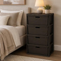 Brown 4 Drawer Plastic Storage Drawers M95485