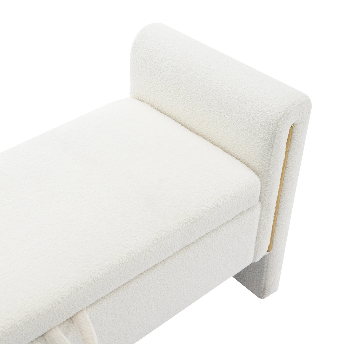 White Upholstered Storage Ottoman K139