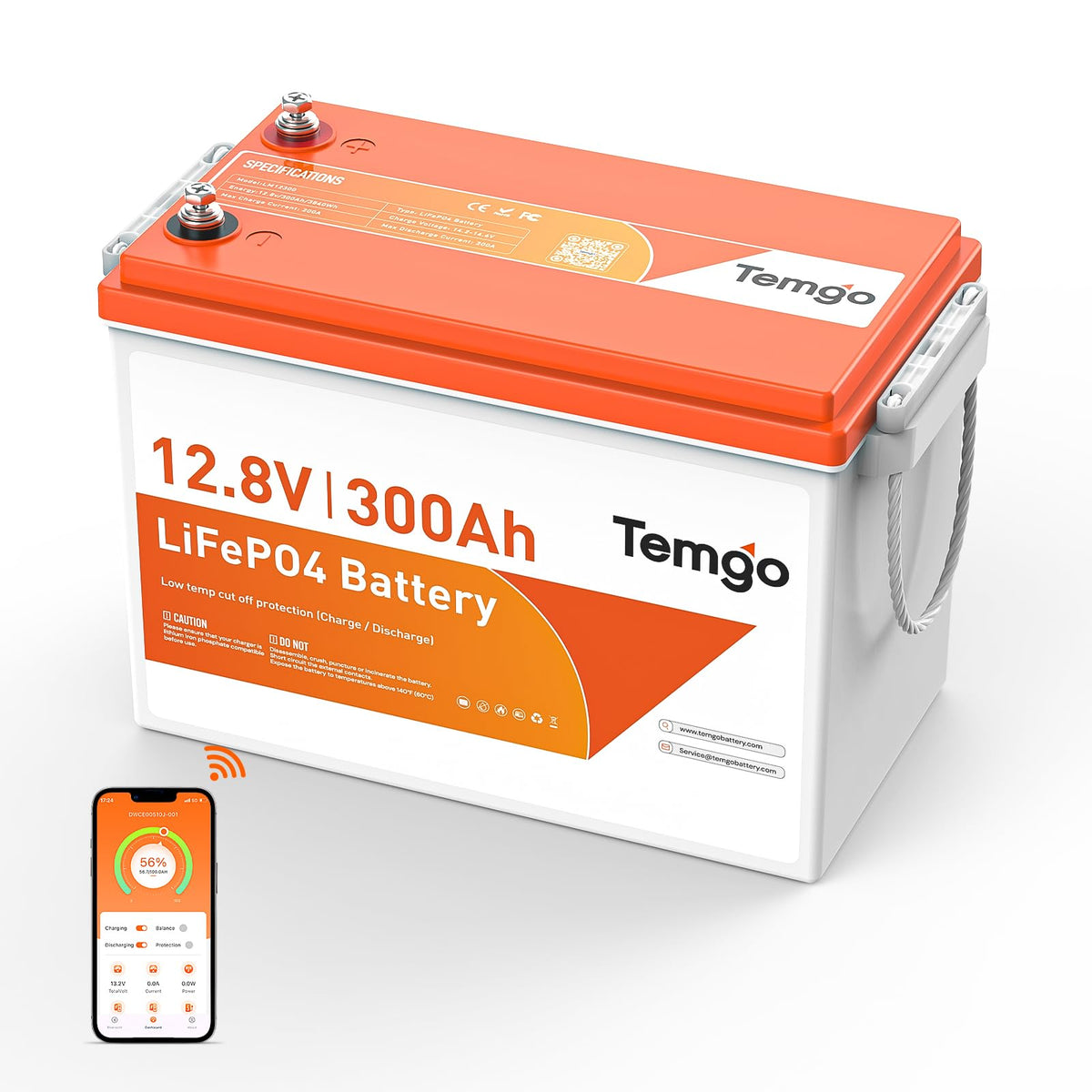 12V 300Ah LiFePO4 Lithium Battery U952414