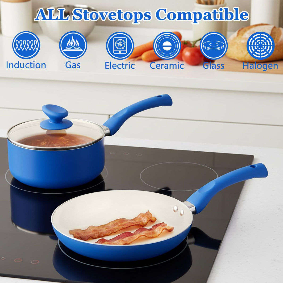 Ceramic Nonstick 12 Piece Cookware Set Q765