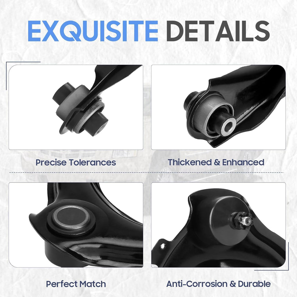 Front Upper and Lower Control Arms with Ball Joint, Outer Tie Rods Sway Bars Suspension Kit 12pc H314