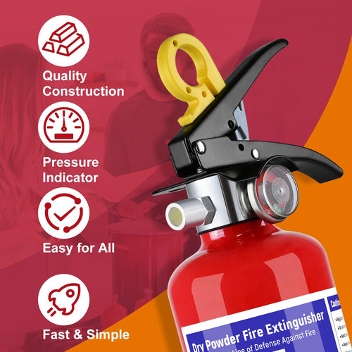 2 Pack 2.5 lb ABC Dry Chemical Fire Extinguisher Y381306