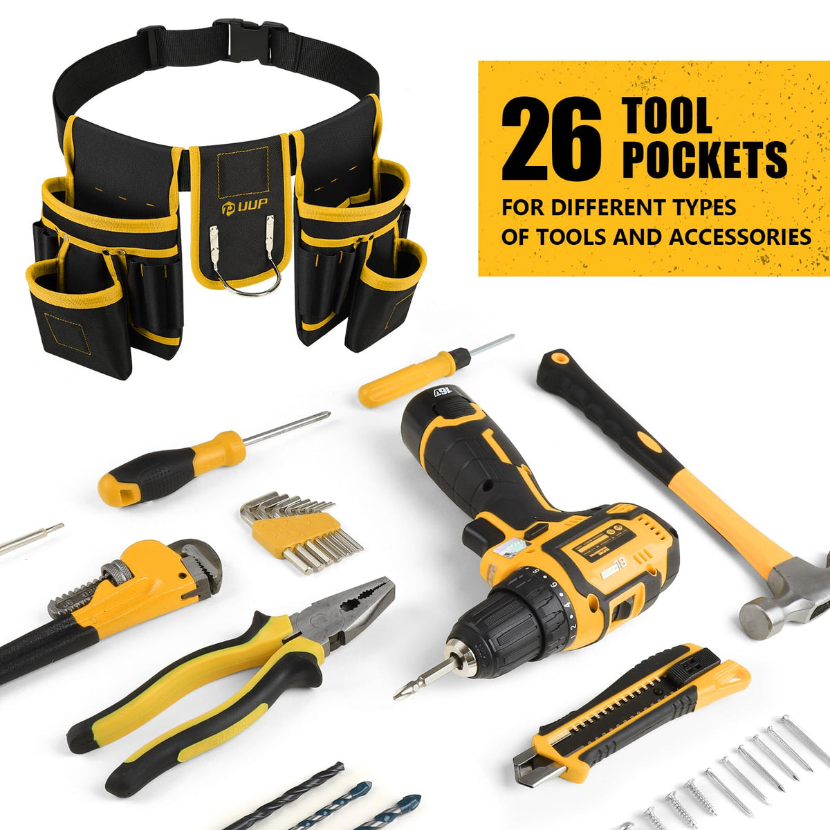 Heavy Duty 26 Pockets Magnetic Tool Belt G197