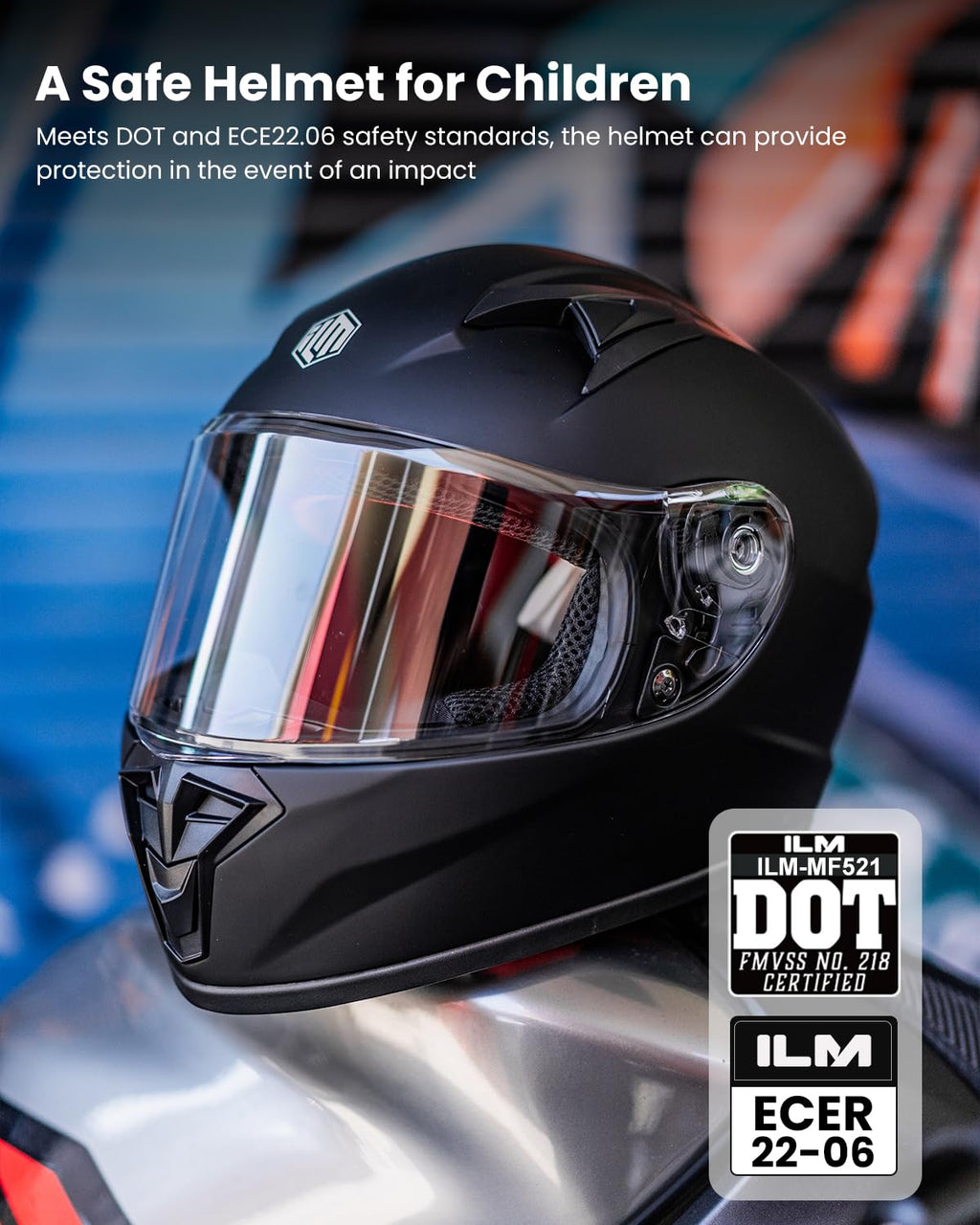 Kids Full Face Motorcycle Helmet W73474
