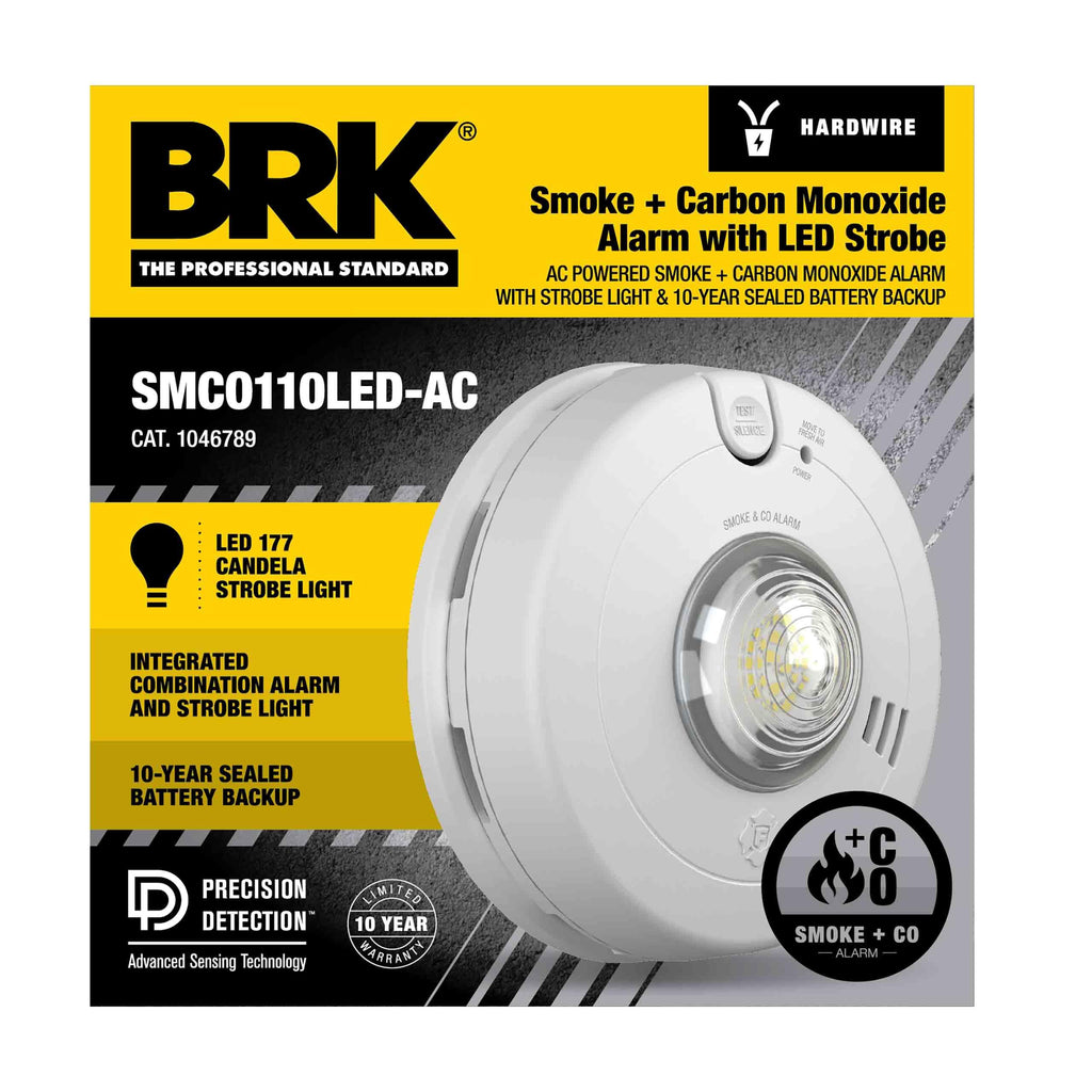 Hardwire Combination Smoke & Carbon Monoxide Alarm with LED Strobe X86975