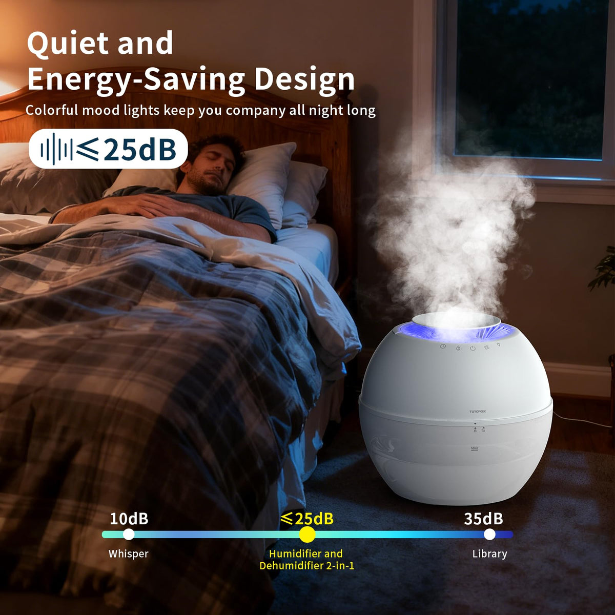 2-in-1 Dehumidifier & Humidifier with Purifier, 101oz Tank N6723