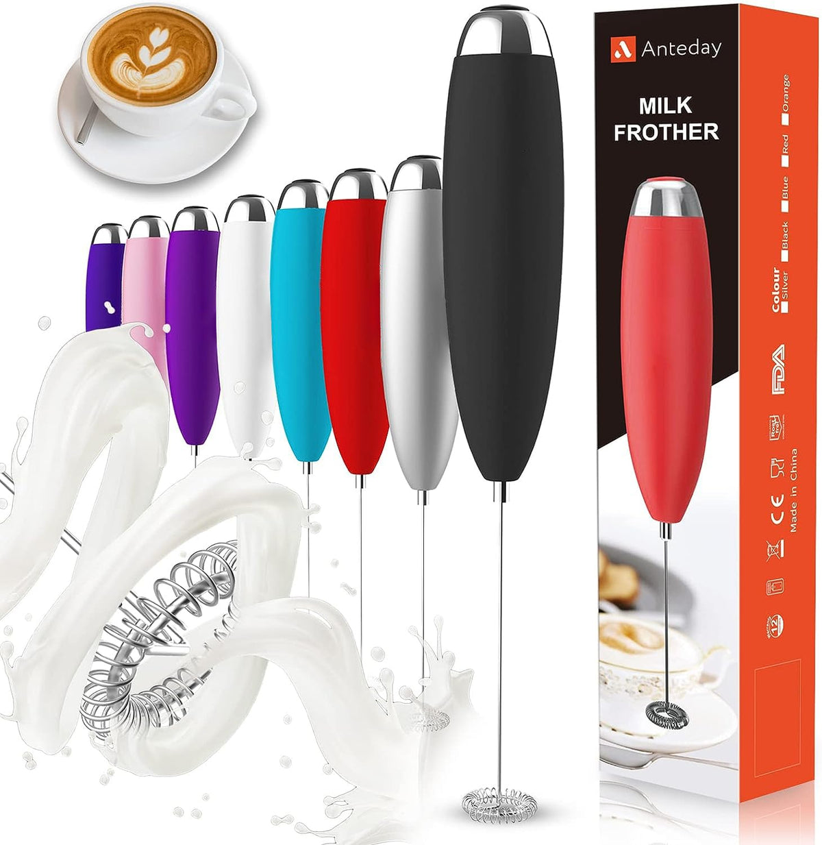Electric Handheld Milk Frother Drink Mixer I318725
